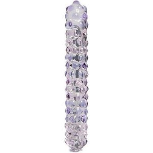 Gl�s - Purple Rose Nubby Glazen Dildo