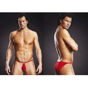 Blue Line Microfibre Pouch Bikini/Slip en Rouge Taille S/M