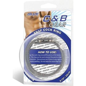 Blue Line Snap Cock Ring Black 8.75in