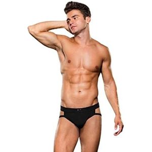 Baci Envy Klein/Medium Zwart Microfiber Sport Jockstrap