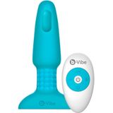 b-Vibe - Vibrerende buttplug met rotatie - Zwart/Blauw