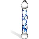 Glas - Full Tip Textured Glazen Dildo