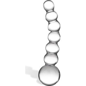 Glas - Curved Glass Beaded Dildo