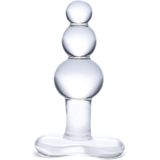 Glas - Beaded Glass Butt Plug With Tapered Base