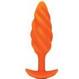 B-Vibe - Texture Plug Swirl Oranje