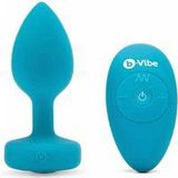 B-Vibe - Vibrerende Juwelen Plug S/M Blauw