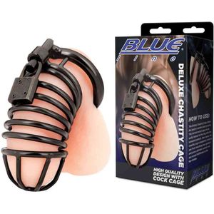 Blue Line - C&B GEAR Deluxe Chastity cage - Zwart