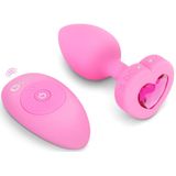 B-Vibe - Vibrerende Hartvormige Butt Plug S/M Roze