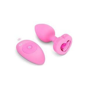 B-Vibe - Vibrerende Hartvormige Butt Plug S/M Roze