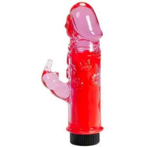Mini-Rabbitvibrator mit Klitorisreizer