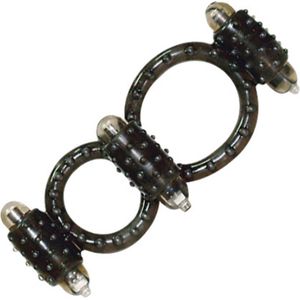 Seven Creations - Vibrerende Bal En Penis Harnas - Cockring - Transparant - Ø 40 Mm