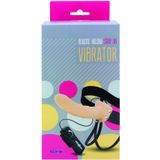 Realistische Holle Strap-On Vibrator - beige
