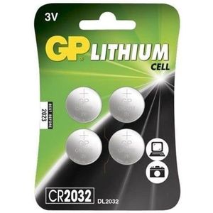 GP Lithium CR2032 knoopcelbatterijen - 4 stuks