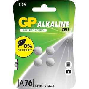 GP Batterijen Alkaline Cell A76/LR44 1.5V 4-pack