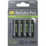 1 x 4 GP ReCyko Pro NiMH fotobatterij AA/Mignon 2000 mAh Pro