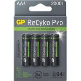 1 x 4 GP ReCyko Pro NiMH fotobatterij AA/Mignon 2000 mAh Pro