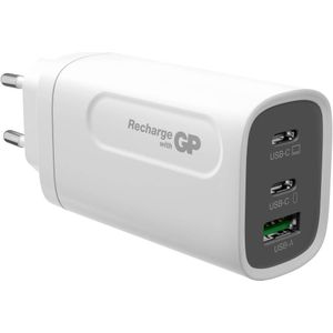 GP USB Steckerlader 65W GaN inkl. 3 Länderadapter, USB-A/2x USB-C