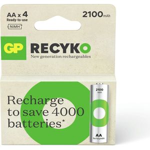 GP - ReCyko 2100 AA Batterijen - 4 Stuks - Oplaadbaar - NiMH