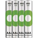 GP ReCyko Rechargeable AAA batterijen - Oplaadbare batterijen AAA (950mAh) - 4 stuks