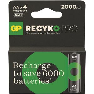 GP - ReCyko Pro - Oplaadbare AA Batterijen - 2000 mAh - 4 Stuks