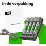 GP - ReCyko Everyday Battery Charger, B441 (USB), incl. 4 x AAA 850 mAh Batteries