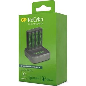 GP Batterijlader USB 2H met 4x2600mA AA batterij + Dock - 3503072
