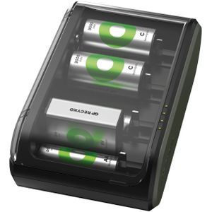 GP ReCyko USB-Akku-Ladegerät B631für AAA, AA, C, D, 9V NiMH Akkus
