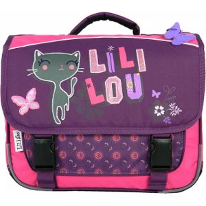 Lili Lou meisjes schooltas rugzak lila 34x14x38