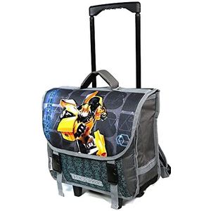 Bagtrotter Transformers Bumblebee Schooltas met wielen, 38 cm, grijs, 38 x 14 x 34 cm, grijs., schooltas