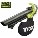 Ryobi bladzuiger RBV36B (borstelloze motor, 45 liter bladopvangzak, schouderriem, zonder accu) 5133002524, 36 V, groen/zwart/grijs