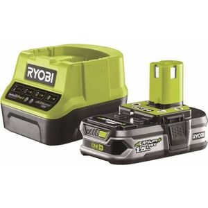 RYOBI 18 V ONE+ accu-starterset RC18120-115 (met overbelastingsbeveiliging en laadstatusindicator; incl. 1 x 1,5 Ah accu en snellader)