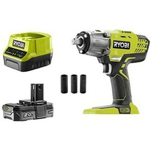 Ryobi - R18IW3-0 Schlagschrauber 18V one+ Akku 1/2' Quadro 400Nm Kit 2,0 Ah