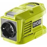 Ryobi - Transformator 18V - Continu vermogen 150W - 300W vermogen - 1 elektrische poort EU - 2 USB-A poorten (2,4 A - 5V) - LED-lamp - Verkocht zonder accu of oplader