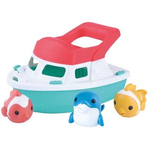 Tangdudu 9-delig badspeelgoed voor baby's vanaf 1, 2, 3, 4 jaar, waterspeelgoed voor kinderen, badkuipspeelgoed, baby zwembad speelgoed, drijvend badspeelgoed van rubber, watersproeierspeelgoed