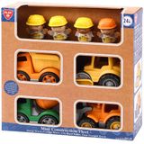 Play Mini Constructie Voertuigen met Figuren Speelset, 8dlg.