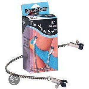 Flat Nipple Screw metal clip - Tepelklemmen
