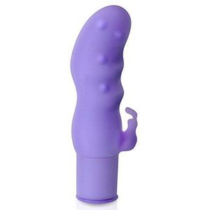 NMC Girly Girl memories vibrator elastisch zacht en zijdeachtig met kleine clitorisstimulator violet