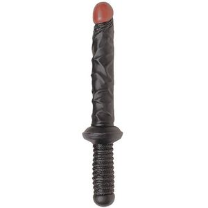 NMC - Rogue realistische dong met handvat - dildo in penisvorm met handvat - 23 cm lang - zwart, 1 stuk