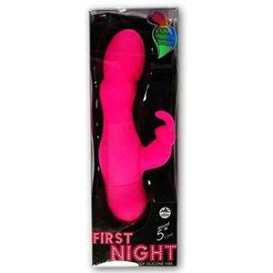 NMC First Night Clit Bunny Siliconen Vibrator, 13 cm, Roze