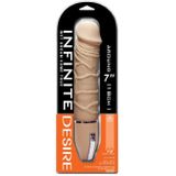 NMC – Waterdichte Vibrator in Penis Vorm met Interne LED Verlichting en Verdikte Aders - beigeig