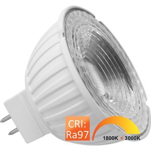 10x Megaman GU5.3 LED Lamp | 6W 1800K/3000K 18V | 918/930 36° Ø50mm Dimbaar | MM09918