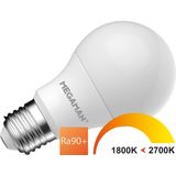 10x Megaman E27 LED Lamp | 5W 1800K/2700K 220V/240V | 918/927 Dimbaar | MM11077