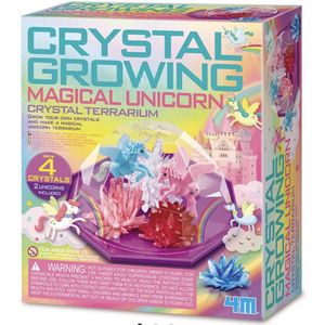 4M 403928 Crystal Growing Unicorn Land Terrarium, Mixed Colours