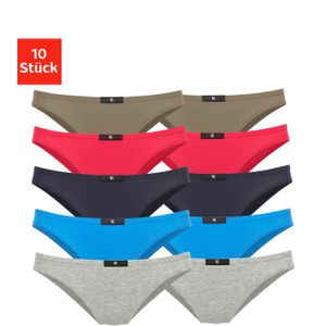 Slips - Rood/Marine/Blauw/Kaki/Grijs mêlee - Katoen - Aansluitend