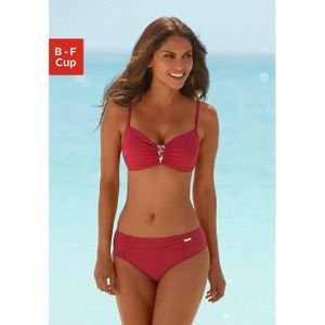Beugelbikini - Rood - Polyamide - Met Sluiting Achter