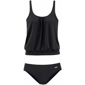Tankini - Zwart - 80% Polyamide, 20% Elastan - Verstelbare Bandjes