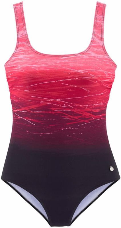 LASCANA - Badpak - Sportief-Elegante Look - Zwart - 80% Polyamide