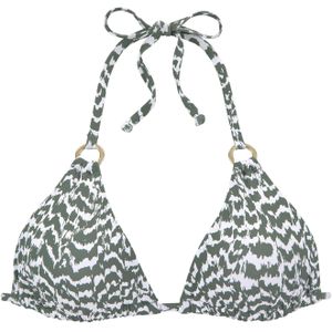 Triangelbikini - Olijf Gedessineerd - Zonder Beugels - Verwijderbare Softcups