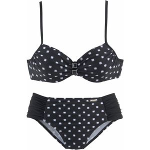 Look - Gedessineerd - Beugelbikini - Zwart - Wit - Polyamide
