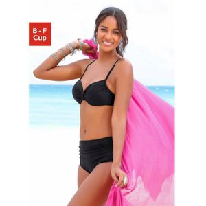 Beugelbikini - Zwart - Polyamide - Met Sluiting Achter
